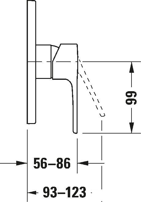 Смеситель без скрытого механизма Duravit B.1 chrom B14210010010 Смеситель без скрытого механизма Duravit B.1 chrom B14210010010