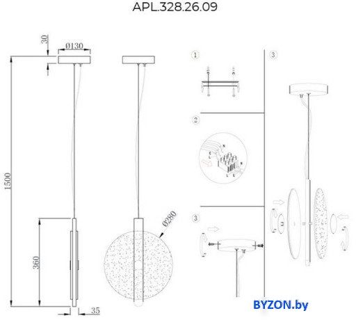 Подвесная люстра Aployt APL.328.26.11 Подвесная люстра Aployt APL.328.26.11