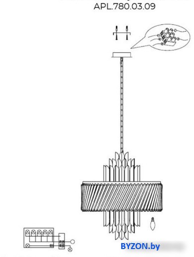Подвесная люстра Aployt APL.780.03.09 Подвесная люстра Aployt APL.780.03.09