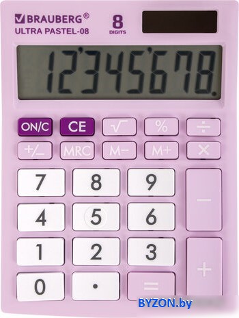 Бухгалтерский калькулятор BRAUBERG Ultra Pastel-08-PR 250516 (сиреневый) Бухгалтерский калькулятор BRAUBERG Ultra Pastel-08-PR 250516 (сиреневый)
