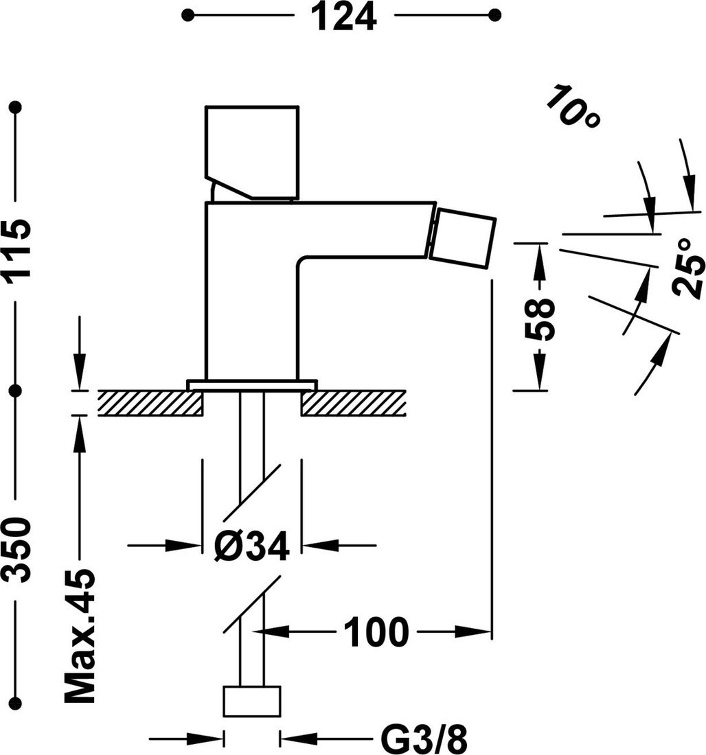 Смеситель Tres Cuadro 00712001 Смеситель Tres Cuadro 00712001