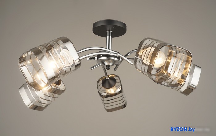 Люстра средней высоты Mirastyle SX-N-3532/5 CH+BK Люстра средней высоты Mirastyle SX-N-3532/5 CH+BK