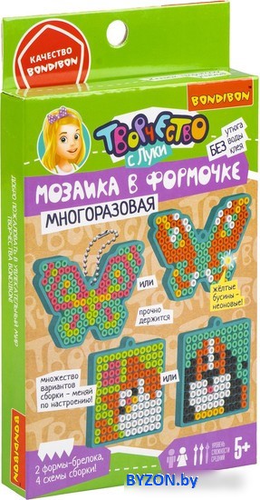 Развивающая игра Bondibon Мозаика с формами. Кошка, собака, бабочки ВВ5787 Развивающая игра Bondibon Мозаика с формами. Кошка, собака, бабочки ВВ5787