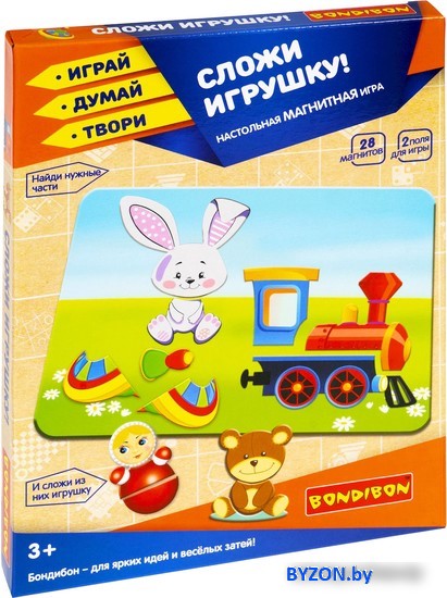 Магнитная доска Bondibon Магнитные игры. Сложи игрушку ВВ5189 Магнитная доска Bondibon Магнитные игры. Сложи игрушку ВВ5189