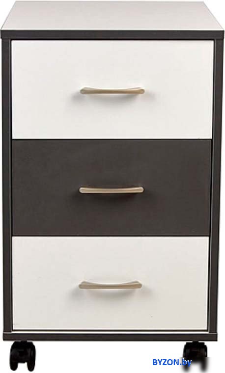 Тумба Polini Kids Mirum с ящиками на колесах 40x55 0002740.166 (белый/графит) Тумба Polini Kids Mirum с ящиками на колесах 40x55 0002740.166 (белый/графит)