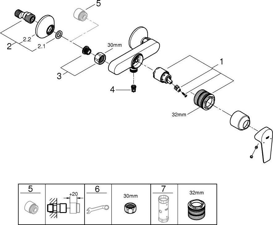 Смеситель Grohe StartEdge chrom 24197001 Смеситель Grohe StartEdge chrom 24197001