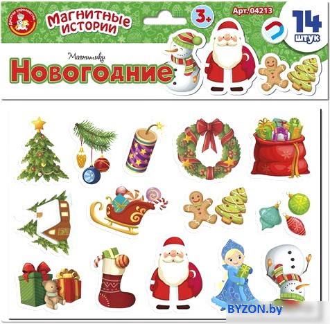 Развивающая игра Десятое королевство Магнитики Новогодние 04213 Развивающая игра Десятое королевство Магнитики Новогодние 04213