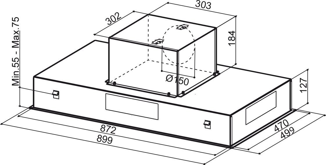 Кухонная вытяжка Faber Heaven Air X KL 90 350.0615.707 Кухонная вытяжка Faber Heaven Air X KL 90 350.0615.707
