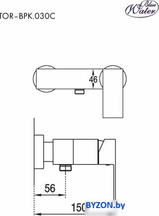 Смеситель Blue Water TOR-BPK.030C Смеситель Blue Water TOR-BPK.030C