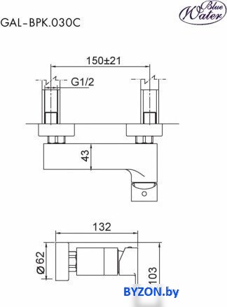 Смеситель Blue Water GAL-BPK.030C Смеситель Blue Water GAL-BPK.030C