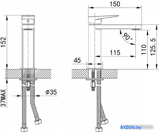 Смеситель IDDIS Bridge BRDSB00i01 (хром) Смеситель IDDIS Bridge BRDSB00i01 (хром)