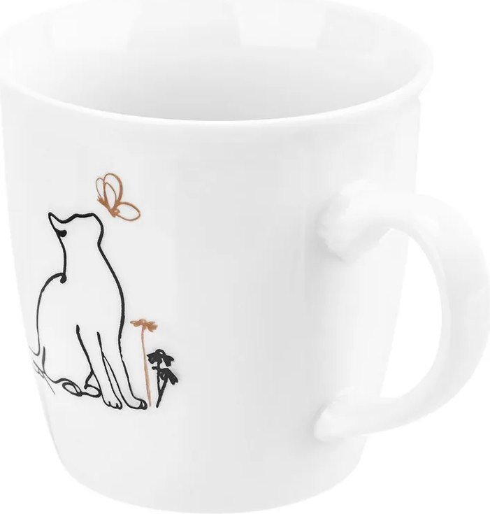 Кружка Elan Gallery Кот и бабочка 230243 (New Bone China) Кружка Elan Gallery Кот и бабочка 230243 (New Bone China)