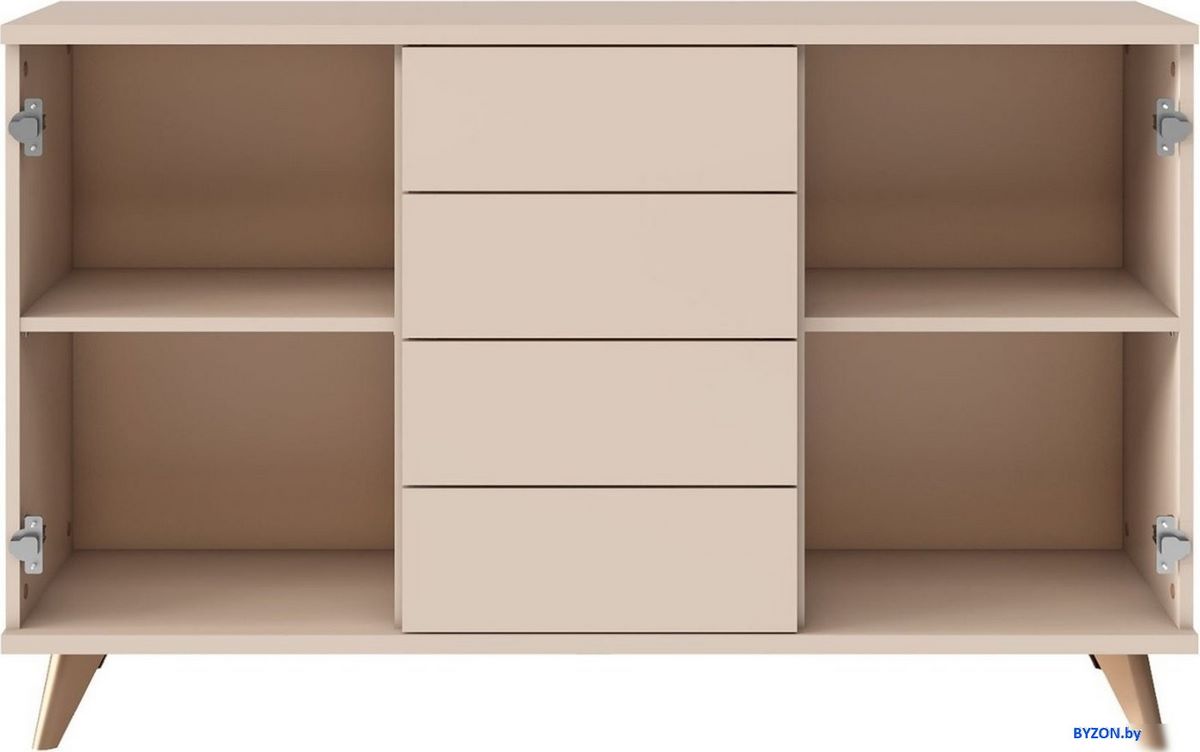 Комоды, тумбы Stolline Хармони 2 двери 4 ящика 468.07 (бежевый/древесный) Комоды, тумбы Stolline Хармони 2 двери 4 ящика 468.07 (бежевый/древесный)