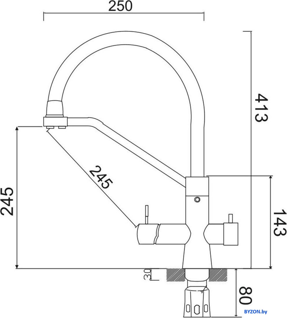 Смеситель РМС SUS127G-016F-015 Смеситель РМС SUS127G-016F-015
