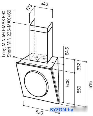 Кухонная вытяжка Elica MINI OM WH/F/55 Кухонная вытяжка Elica MINI OM WH/F/55