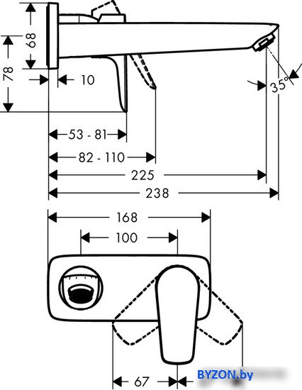 Смеситель Hansgrohe Talis E 71734340 (черный хром) Смеситель Hansgrohe Talis E 71734340 (черный хром)