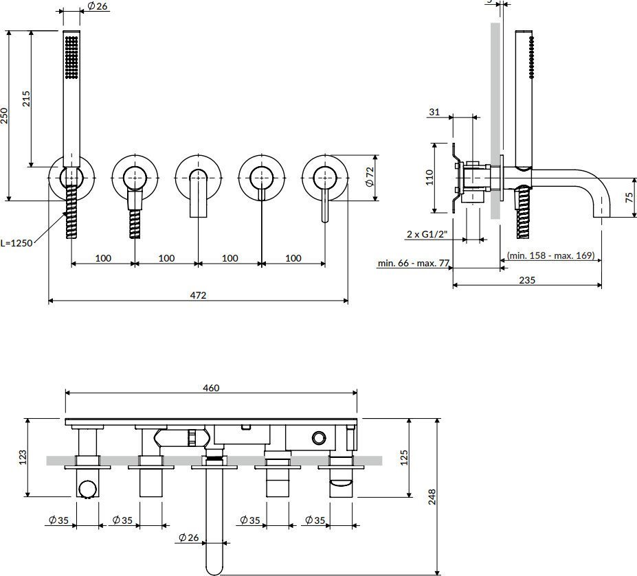 Смеситель Omnires Y1237/1SGL Смеситель Omnires Y1237/1SGL