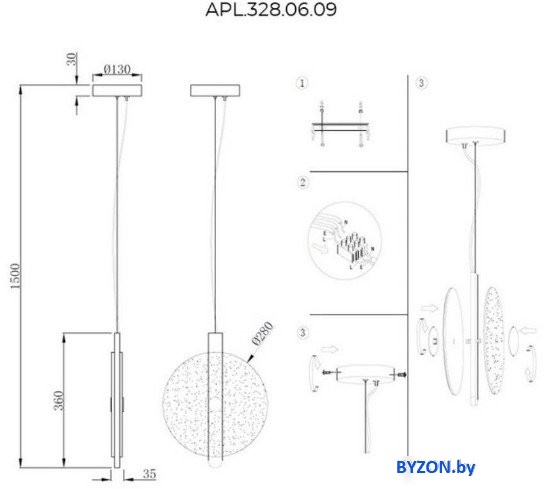 Подвесная люстра Aployt APL.328.06.09 Подвесная люстра Aployt APL.328.06.09