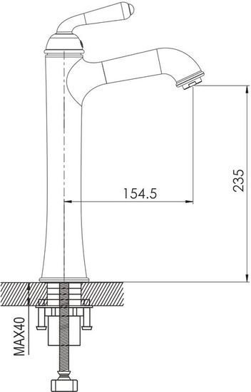 Смеситель Rose R0211Q Смеситель Rose R0211Q