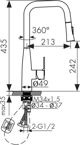 Смеситель Kaiser Claro 22144-24 (белый) Смеситель Kaiser Claro 22144-24 (белый)