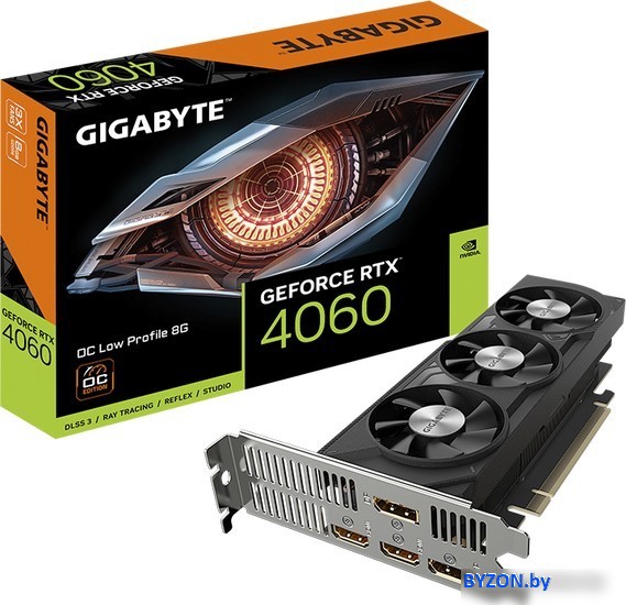 Видеокарта Gigabyte GeForce RTX 4060 OC Low Profile 8GB GV-N4060OC-8GL Видеокарта Gigabyte GeForce RTX 4060 OC Low Profile 8GB GV-N4060OC-8GL