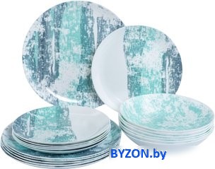 Набор тарелок Luminarc Diwali Acctit Turquoise V9710 (18пр) Набор тарелок Luminarc Diwali Acctit Turquoise V9710 (18пр)