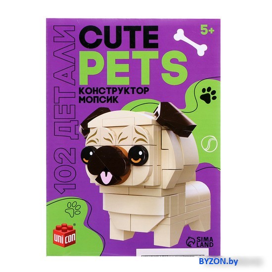 Конструктор Unicon Cute pets. Мопсик 9278946 Конструктор Unicon Cute pets. Мопсик 9278946