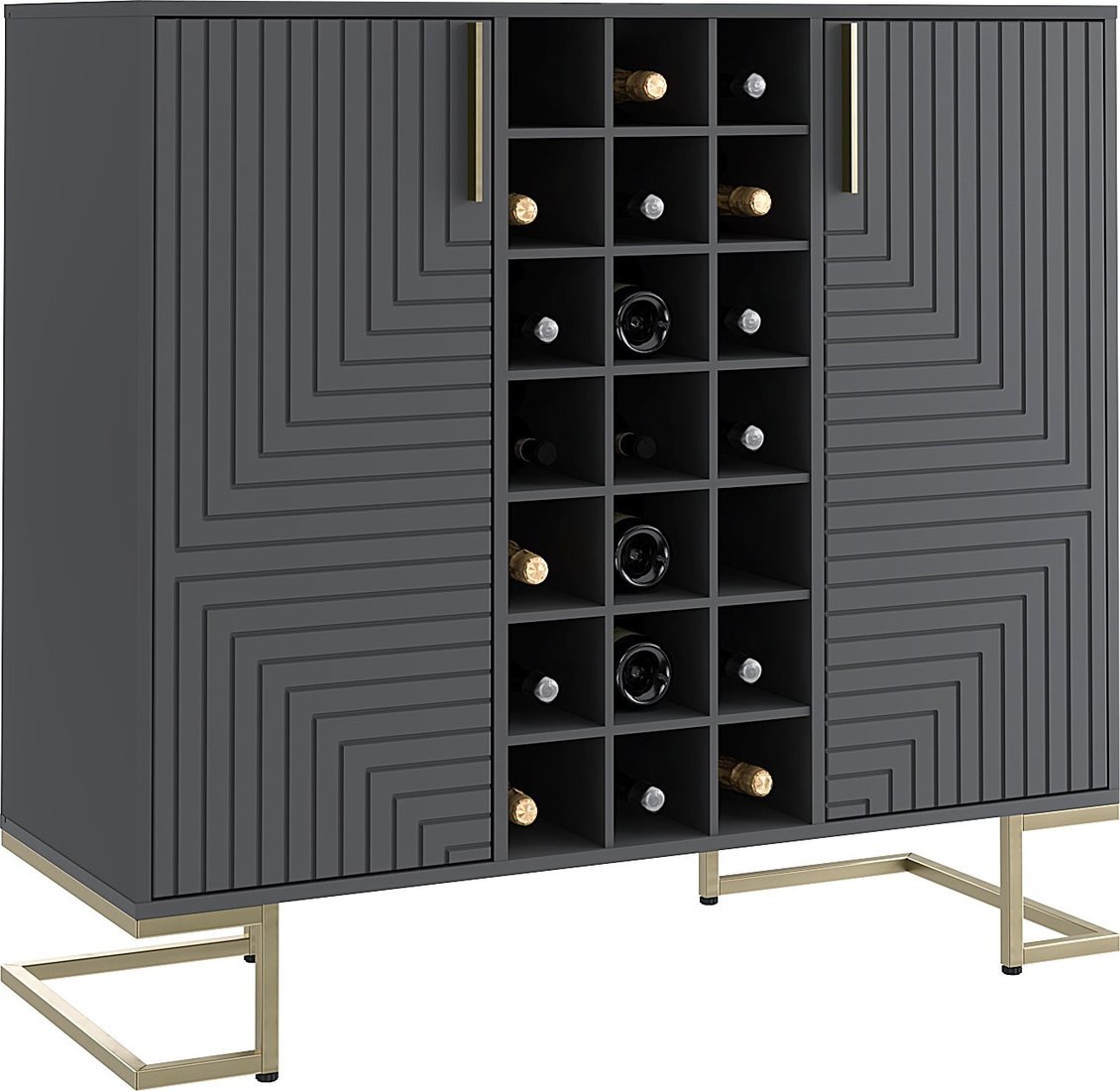 Комоды, тумбы Involux Неаполь 233H211 (графит/черный матовый/золото) Комоды, тумбы Involux Неаполь 233H211 (графит/черный матовый/золото)