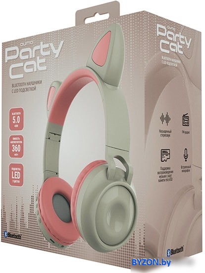 Наушники QUMO Party Cat 32303 (бежевый) Наушники QUMO Party Cat 32303 (бежевый)