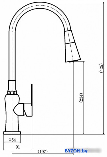 Смеситель Fashun A54801 + N7350 Смеситель Fashun A54801 + N7350