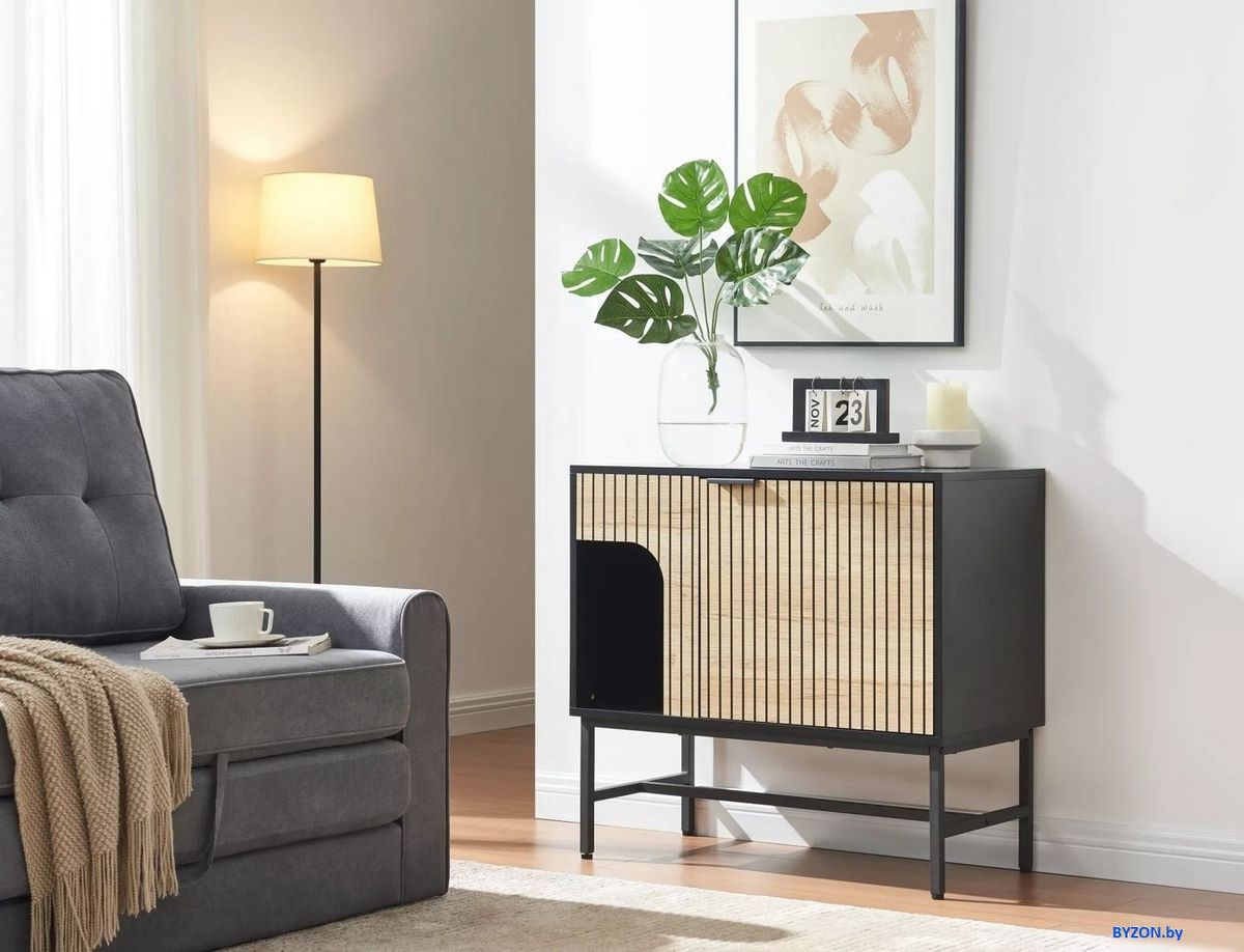 Комод Signal MAGO K3 (дуб/черный мат) Комод Signal MAGO K3 (дуб/черный мат)