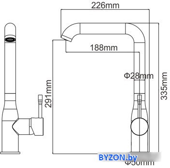 Смеситель Ledeme H98 L4698U (серый) Смеситель Ledeme H98 L4698U (серый)