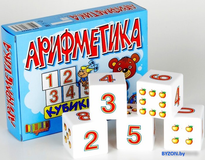 Кубики Десятое королевство Арифметика на кубиках 12 штук 00647 Кубики Десятое королевство Арифметика на кубиках 12 штук 00647