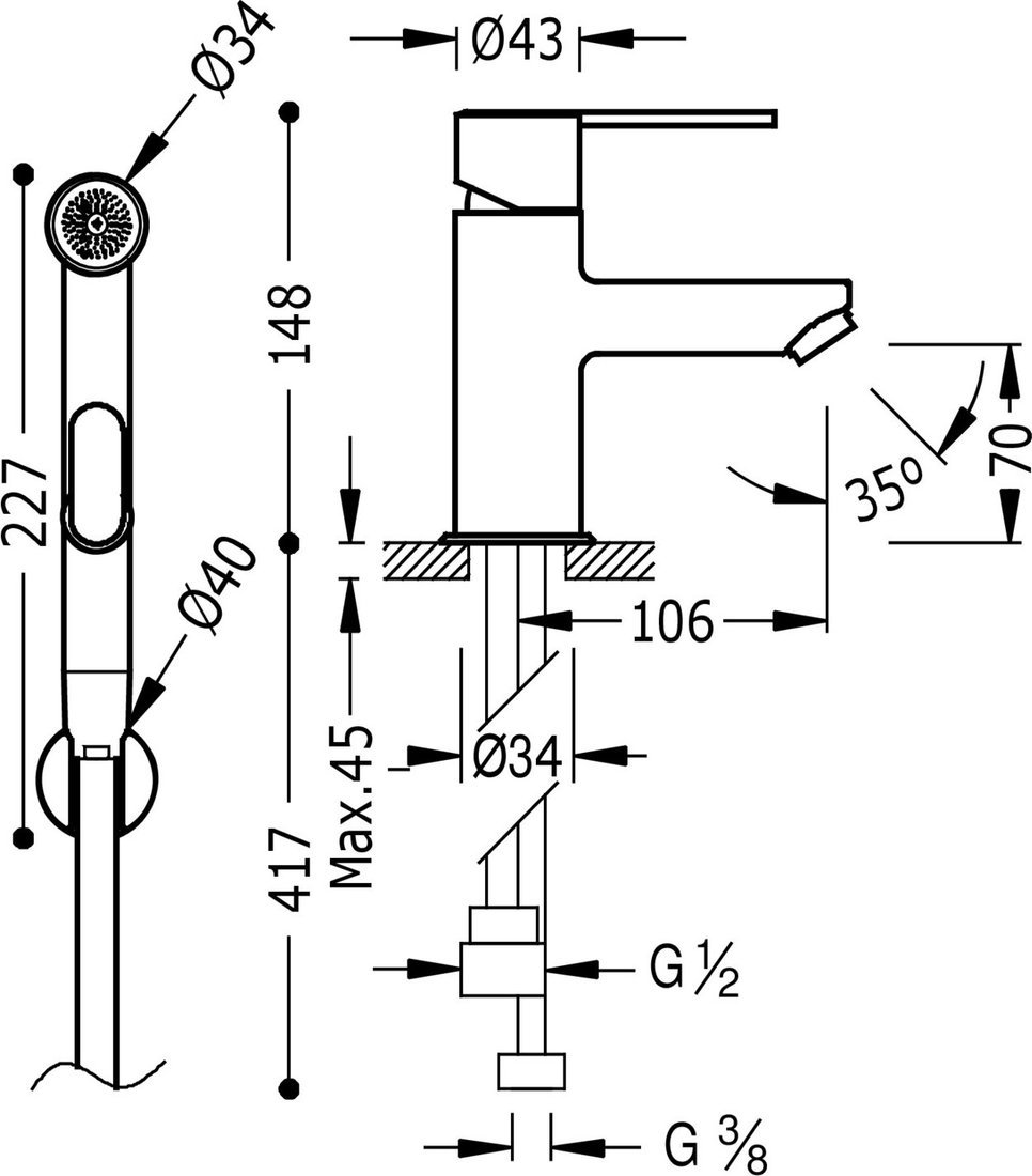 Смеситель Tres Lex 181113 Смеситель Tres Lex 181113