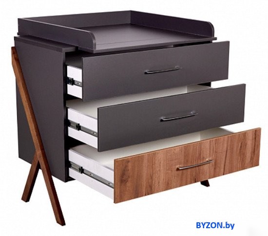 Комод Polini Kids Porto 2200 0002572.164 (графит/дуб крафт) Комод Polini Kids Porto 2200 0002572.164 (графит/дуб крафт)