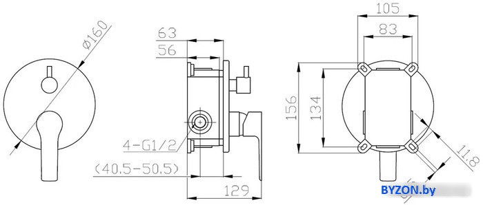 Смеситель Esko Singapore Black SB 83-2 Смеситель Esko Singapore Black SB 83-2