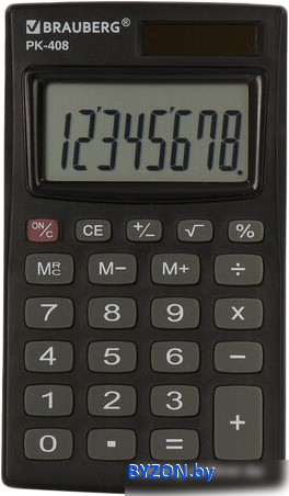 Калькулятор BRAUBERG PK-408-BK 250517 (черный) Калькулятор BRAUBERG PK-408-BK 250517 (черный)