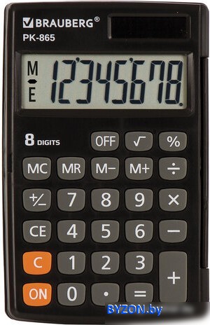 Калькулятор BRAUBERG PK-865-BK 250524 (черный) Калькулятор BRAUBERG PK-865-BK 250524 (черный)
