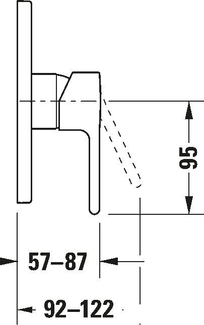 Смеситель без скрытого механизма Duravit B.2 chrom B24210010010 Смеситель без скрытого механизма Duravit B.2 chrom B24210010010