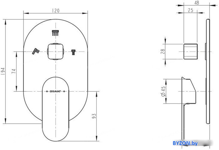 Смеситель Bravat Gina P69194C-ENG Смеситель Bravat Gina P69194C-ENG