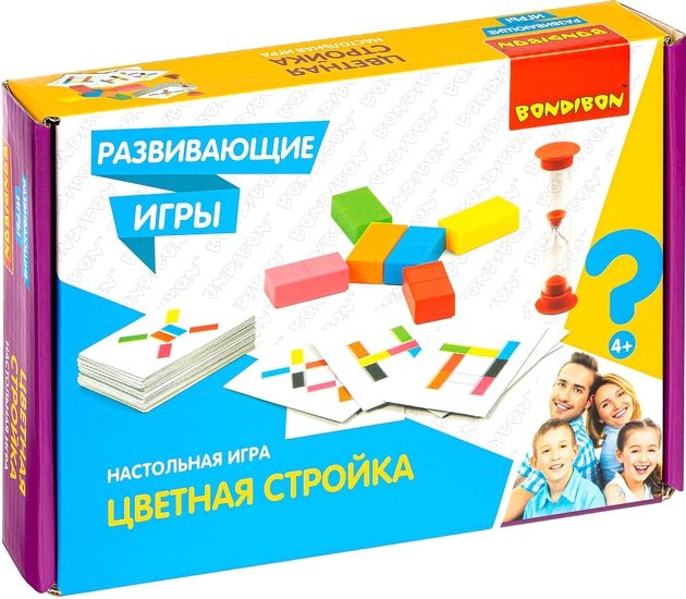 Развивающая игра Bondibon Цветная стройка ВВ4516 Развивающая игра Bondibon Цветная стройка ВВ4516