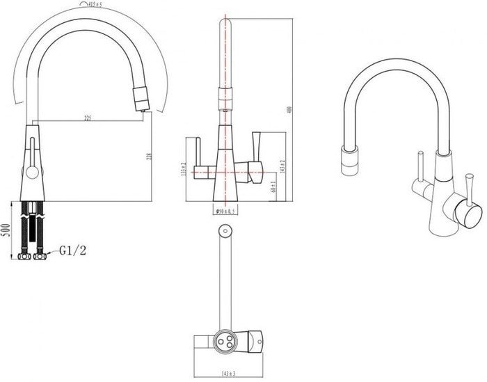 Смеситель Lemark Comfort LM3075C (хром/черный) Смеситель Lemark Comfort LM3075C (хром/черный)