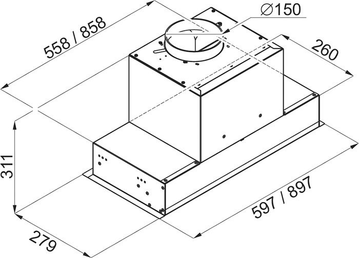 Кухонная вытяжка MAUNFELD Fantasy Light 60 (черный) Кухонная вытяжка MAUNFELD Fantasy Light 60 (черный)