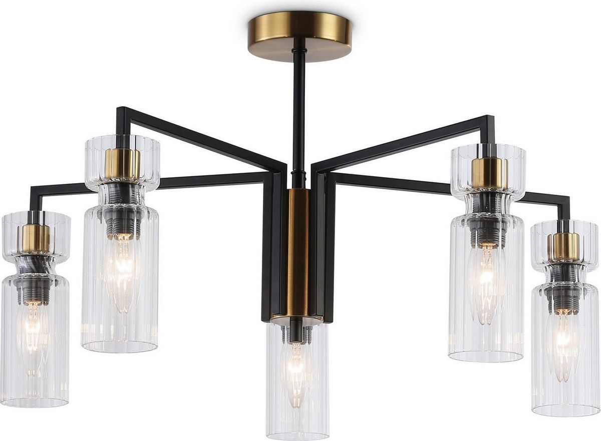 Подвесная люстра Ambrella LH56113/5 BK/BS/CL (черный/латунь/прозрачный) Подвесная люстра Ambrella LH56113/5 BK/BS/CL (черный/латунь/прозрачный)
