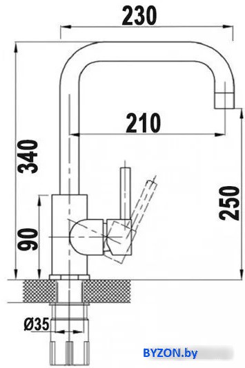 Смеситель Wisent WP49-098-4-22 Смеситель Wisent WP49-098-4-22