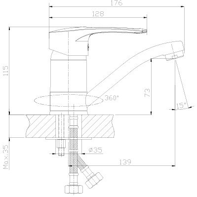 Смеситель Rossinka Silvermix T40-22 Смеситель Rossinka Silvermix T40-22