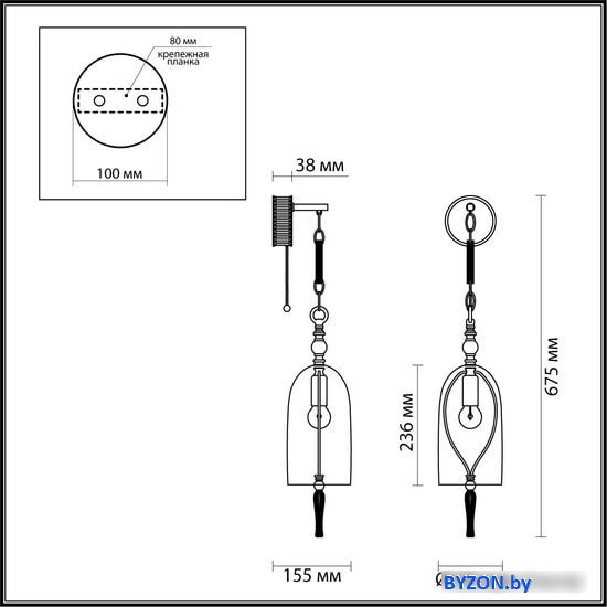 Бра Odeon Light Bell 4892/1W Бра Odeon Light Bell 4892/1W
