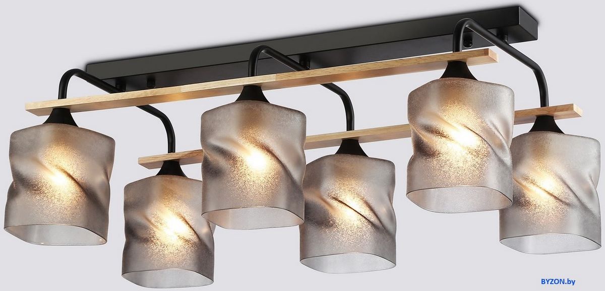 Люстра средней высоты Ambrella TR3033250/6 BK/WD (черный/дерево) Люстра средней высоты Ambrella TR3033250/6 BK/WD (черный/дерево)