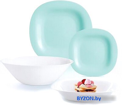 Набор тарелок Luminarc Carine Light Turquoise&White P7627 Набор тарелок Luminarc Carine Light Turquoise&White P7627