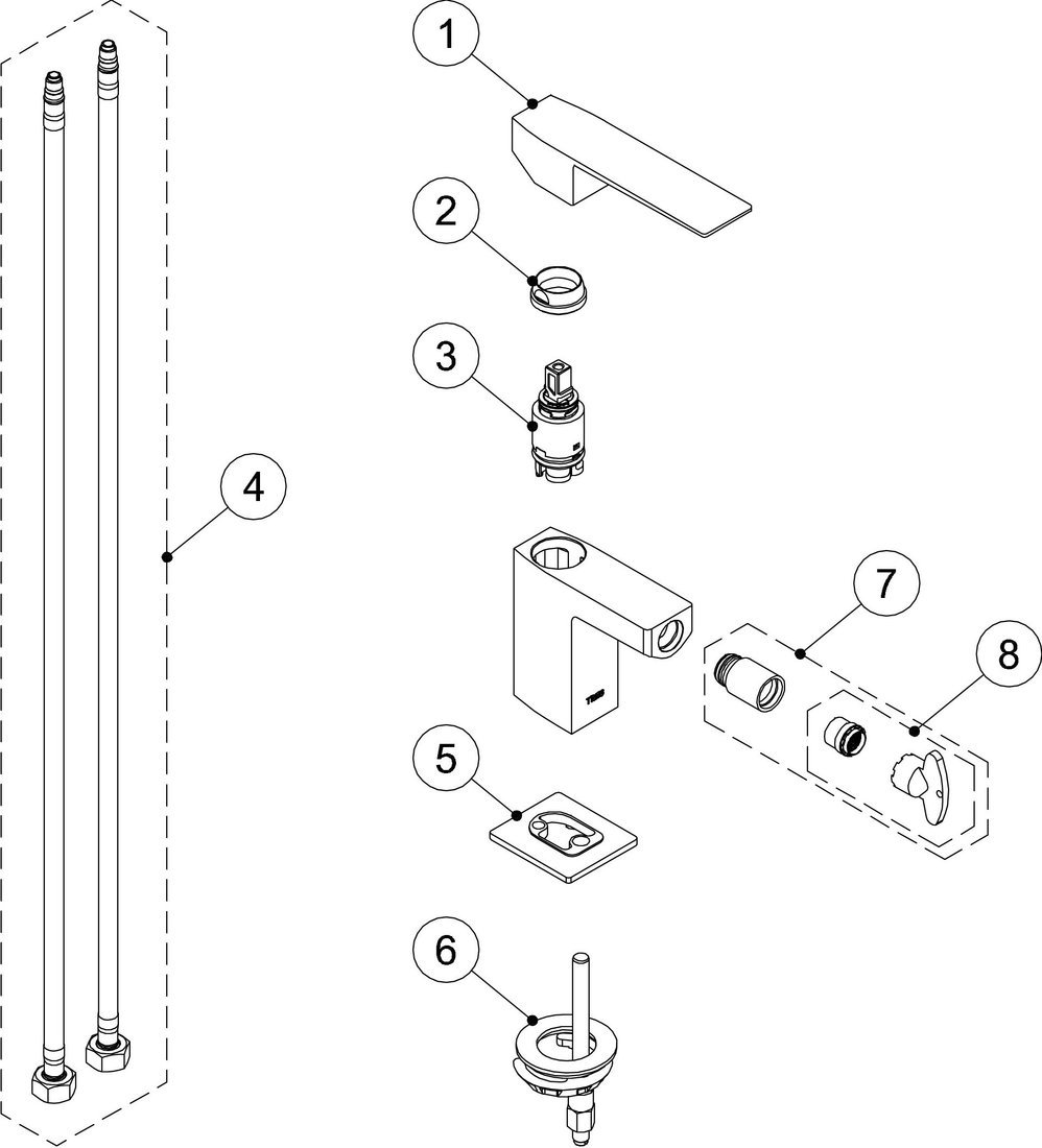 Смеситель Tres Slim 20212001 Смеситель Tres Slim 20212001